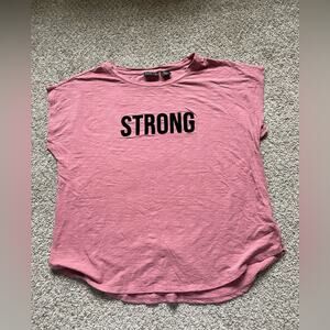 Tahari Womens/Teen Pink Strong XL boxy loose Shirt Rosey Pink Boxy crop